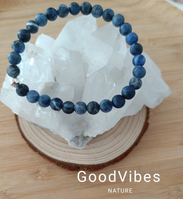 Bracelet Sodalite "Communication / Confiance en soi " 19 cm